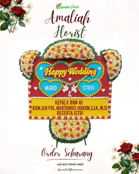 Papan Bunga Pernikahan Sambak